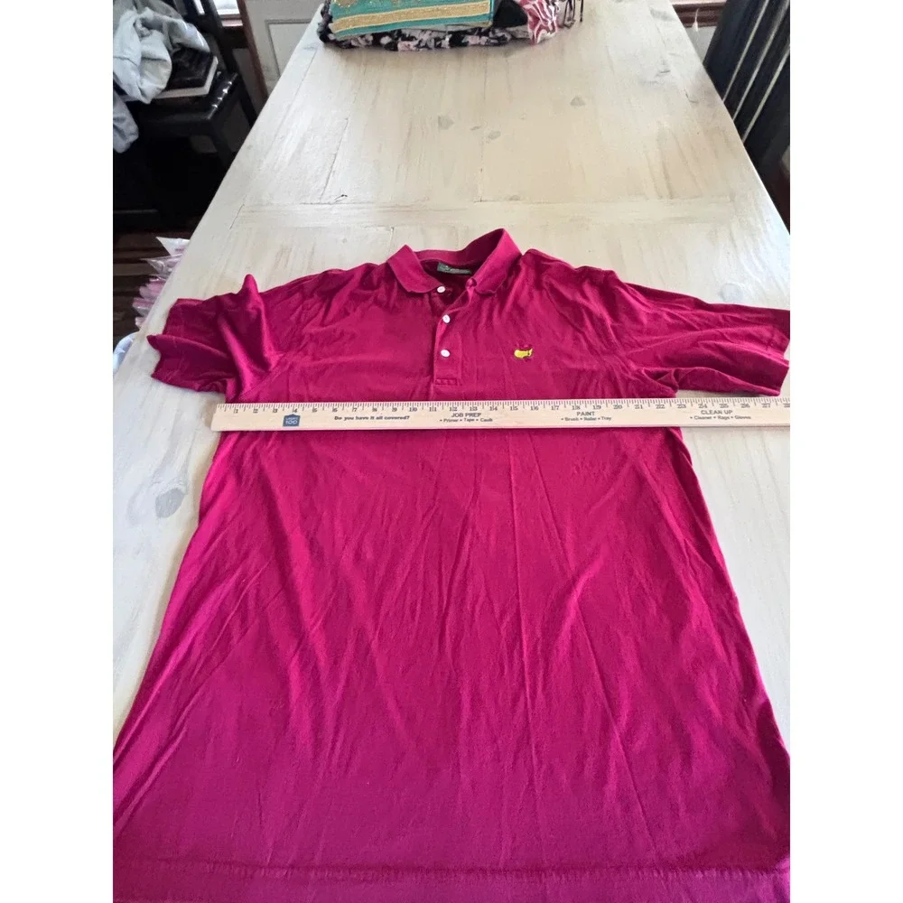 Amen Corner Masters Golf Polo Shirt Mens Large Red Pima Cotton Short Sleeve - Picture 5 of 12